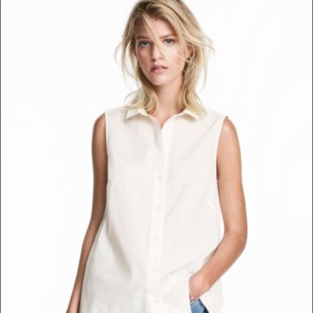 Sheer White H&M Blouse